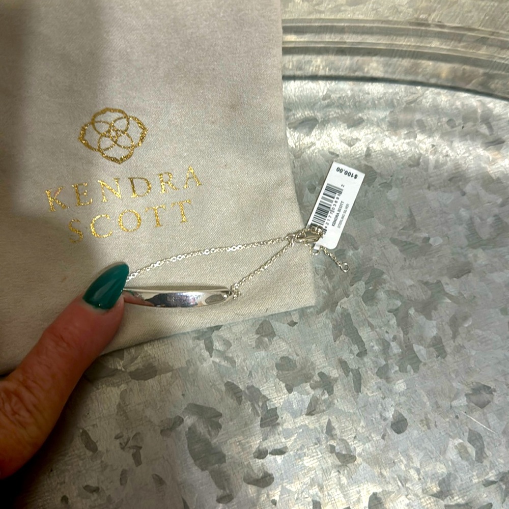 Kendra Scott sterling silver engravable bracelet NWT bag included